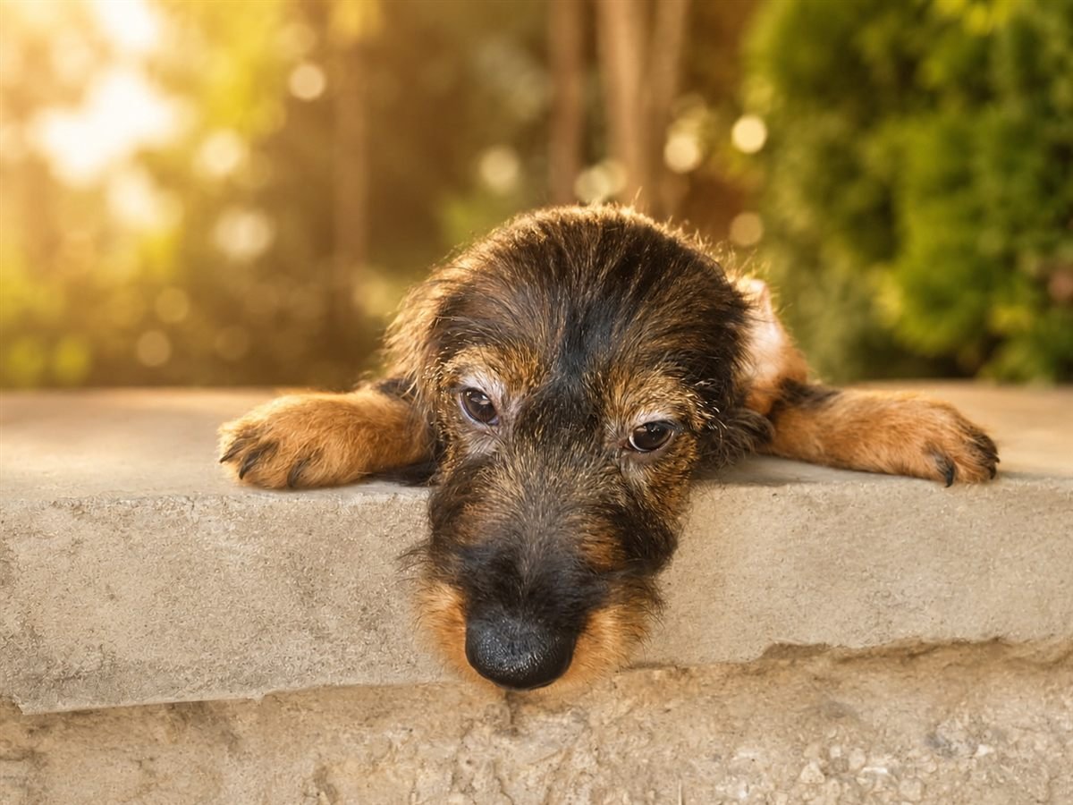 Boomerang, chiot Teckel à poil dur de notre élevage familial du Vaucluse